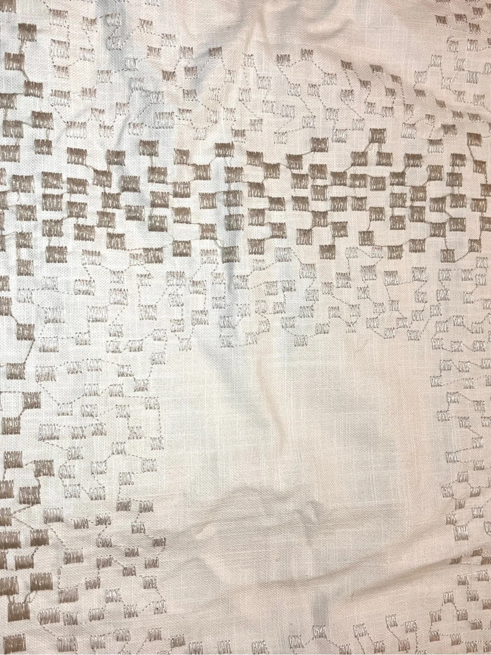 Hotel Collection 100% Cotton Embroidered King + Standard Pillow Shams Beige